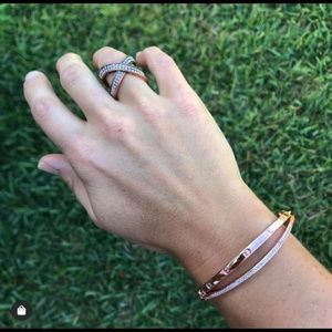 Rose Gold Color and Crystal Bracelet